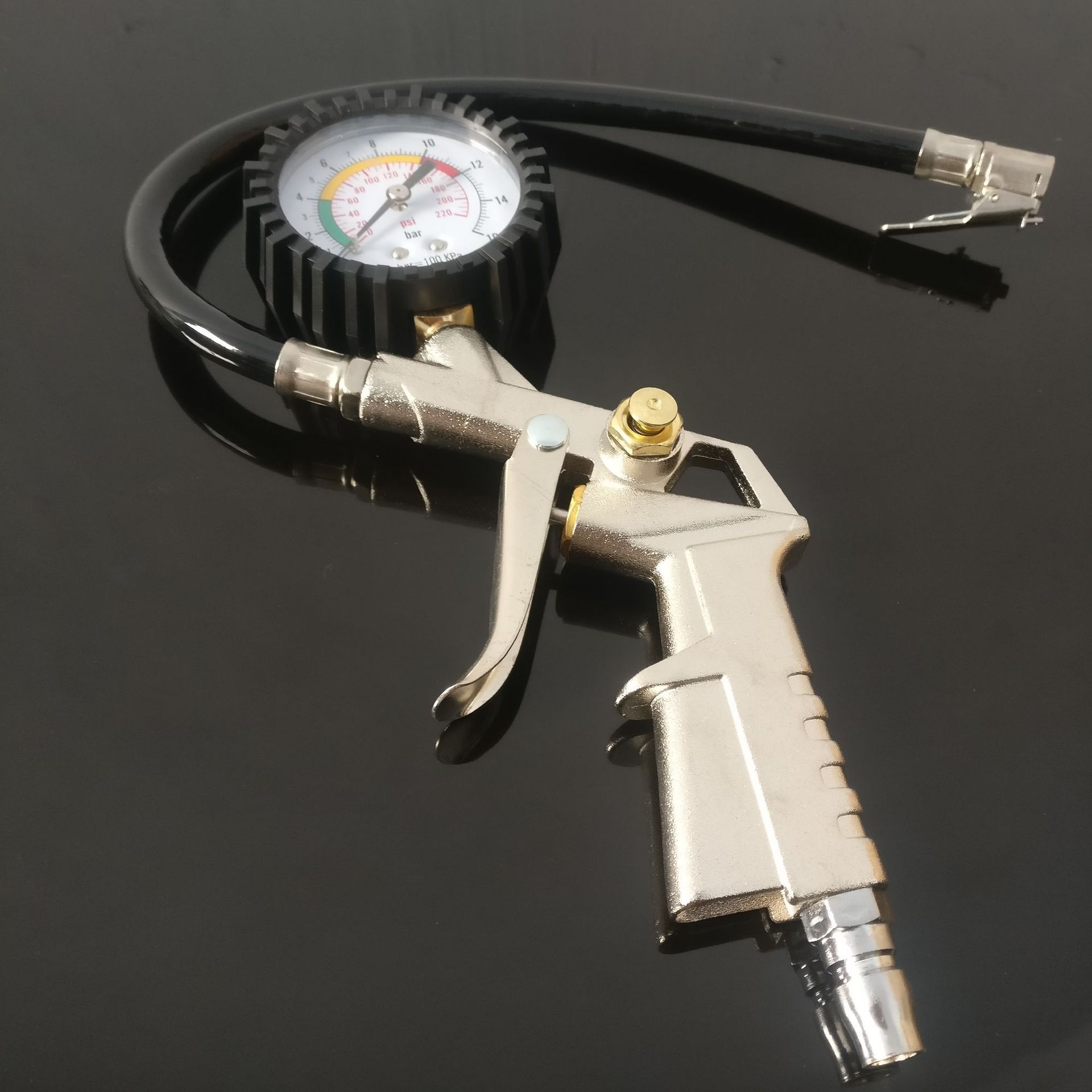 批发供应握式轮胎充气表 充气杆式 高精度铝合金胎压枪 汽车用品