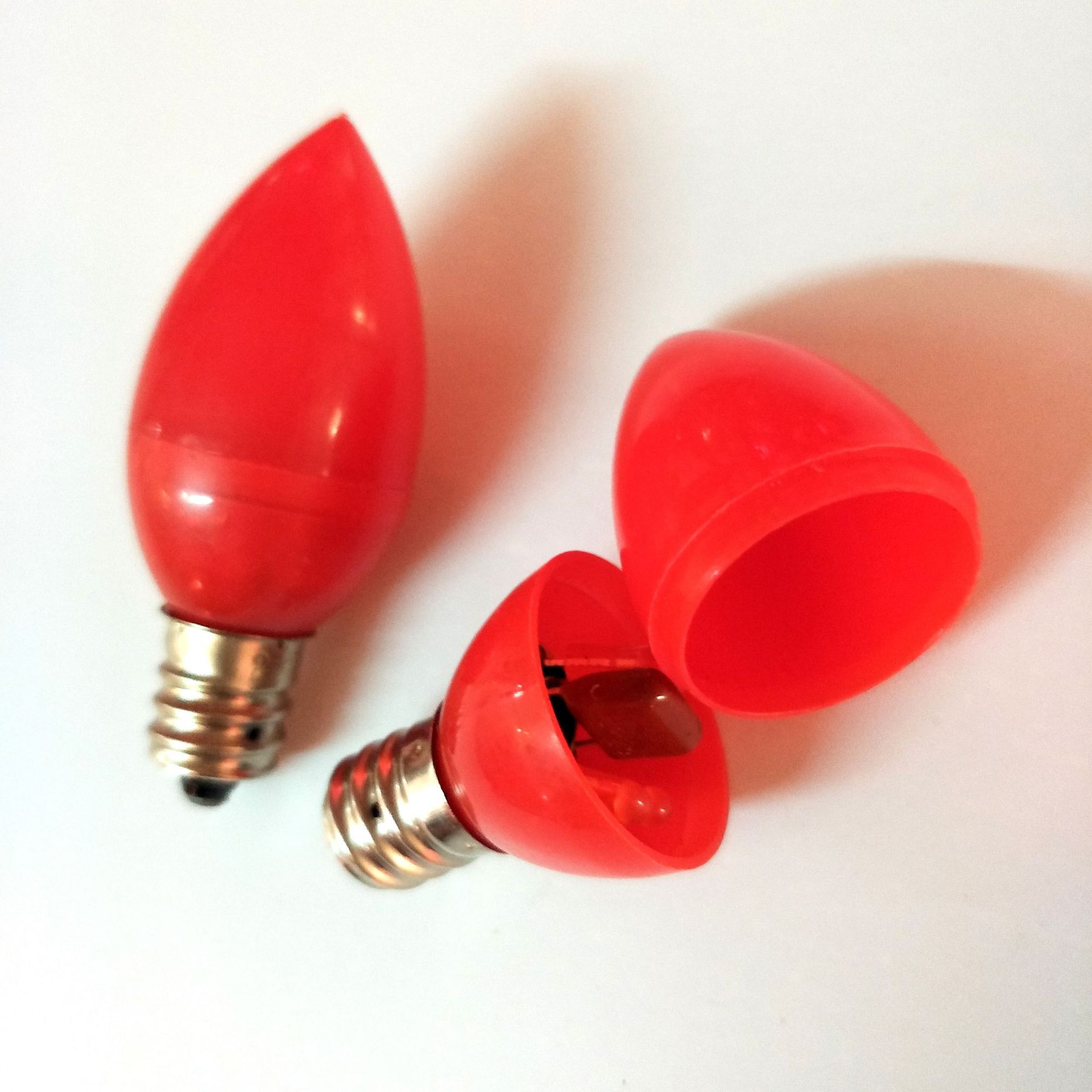 佑毅led小红灯泡 c7led灯泡电子蜡烛灯泡佛灯配件塑料灯具用品