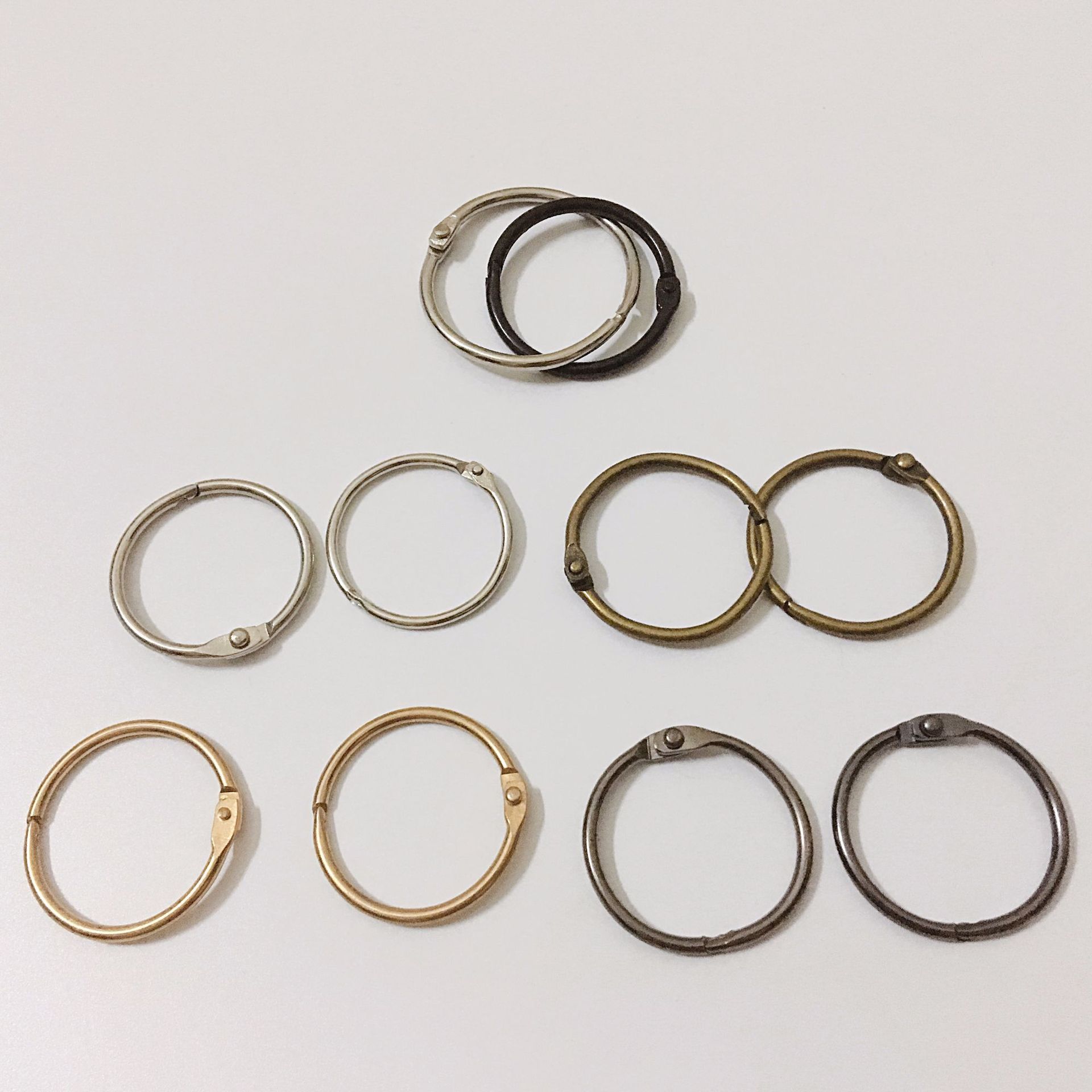 现货铁质开口圈,圆形卡圈纽扣diy五金配件各种规格批发