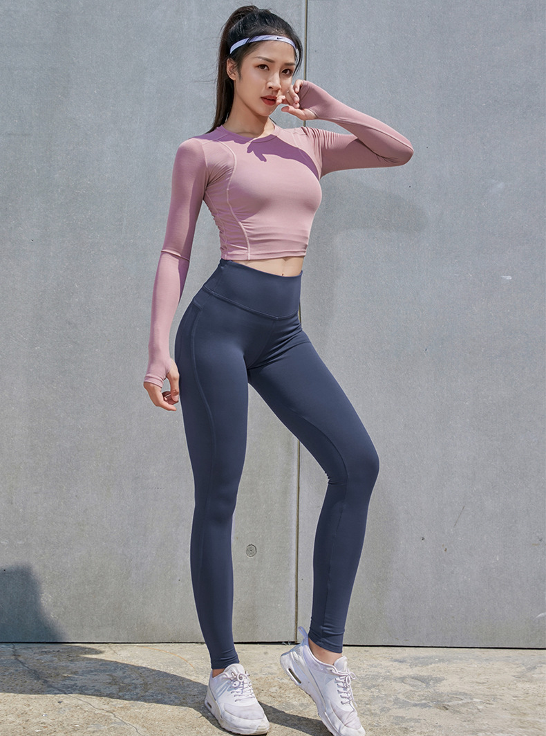 ins网红蜜桃臀瑜伽女紧身弹力健美裤速干提臀高腰运动裤健身长裤