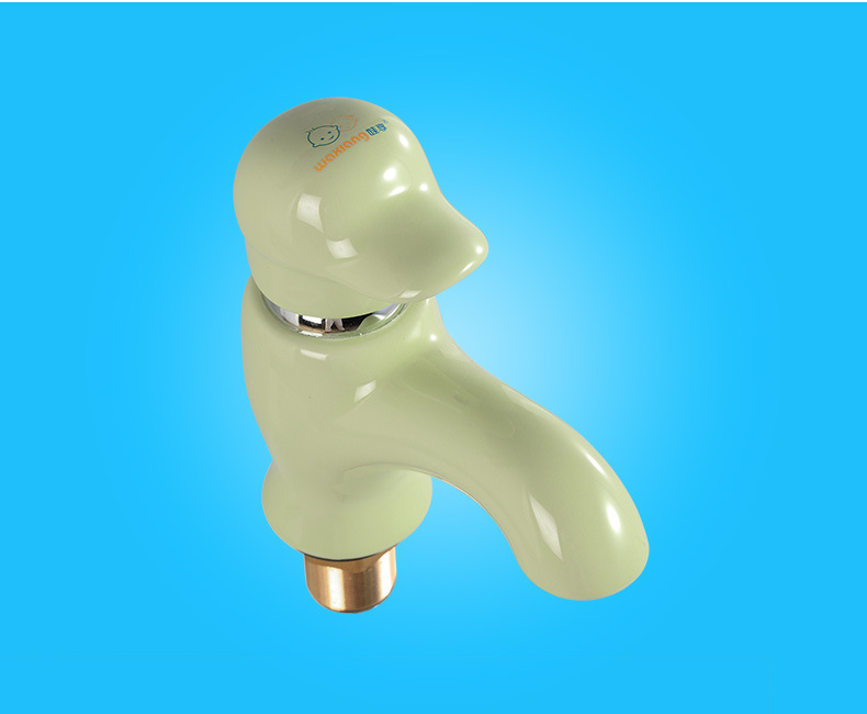 娃享幼儿园儿童洗手盆卡通彩色水龙头陶瓷单孔混冷热洗脸盆水龙头