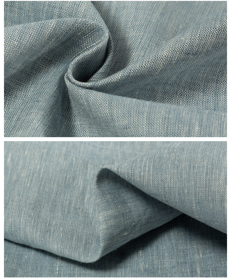 亚麻色织青年布色织麻布麻棉面料春夏季服装面料男装纯亚麻青年布