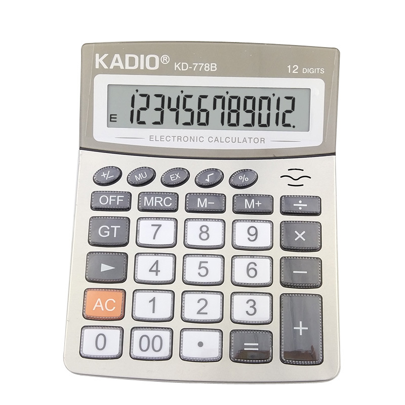 Wholesale Kadio Calculator 12-Bit Large Office Computer Desktop Financial Machine Cross-Border E-Commerce Kd778b