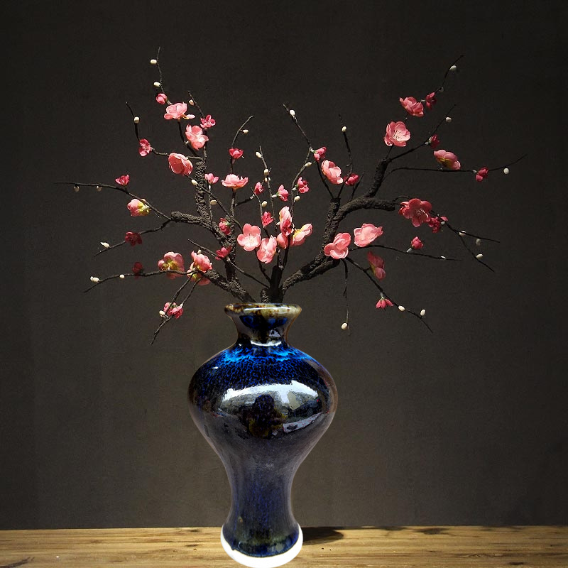 玉瓶供佛禅意陶瓷葫芦瓶花瓶花插花器家居摆件茶道小陶瓷花器