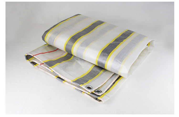 供应 黄白灰宽条纹蓬布多彩条布防雨布可加工防雨布