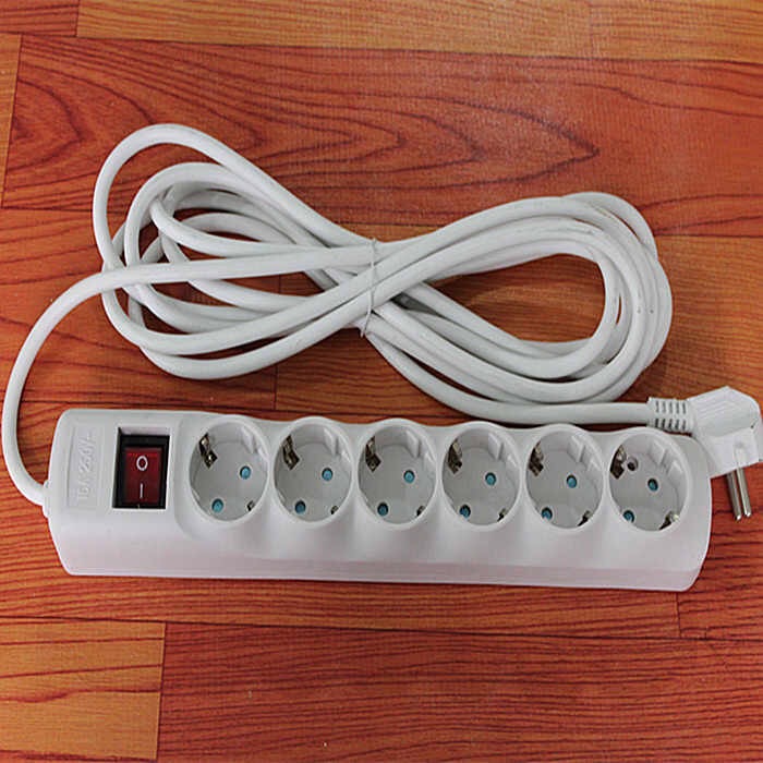 欧标排插 欧式接线板 欧规插排 德式插线板 韩国德国德标插座6位