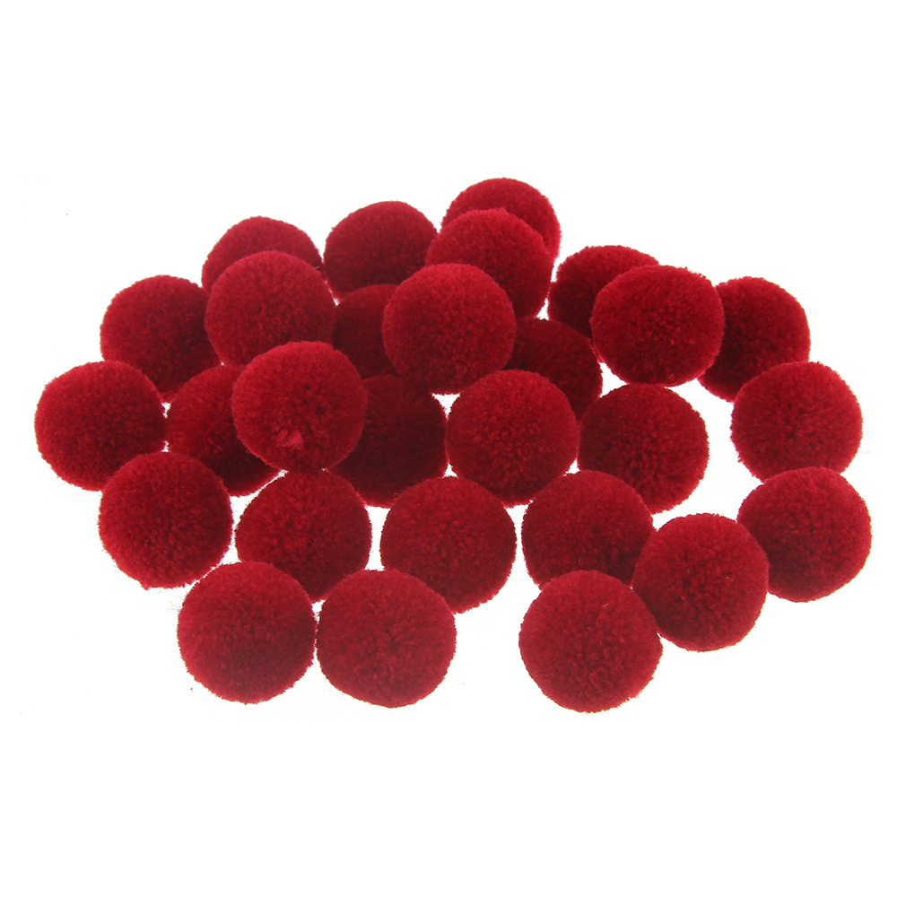 2cm彩色尼龙毛球 涤纶高弹丝毛球小绒球