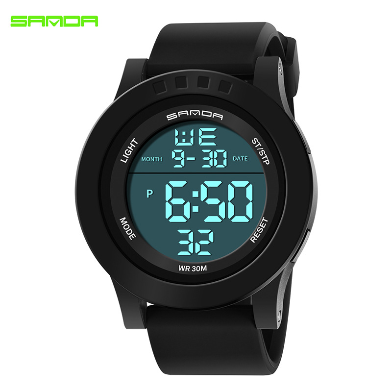 三达男士电子表防水个性户外运动多功能潮流时尚男学生腕表男表