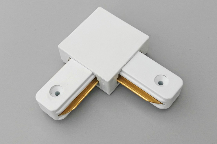 轨道条两线转角接头 服装店商场专用轨道灯配件 90度导轨连接器