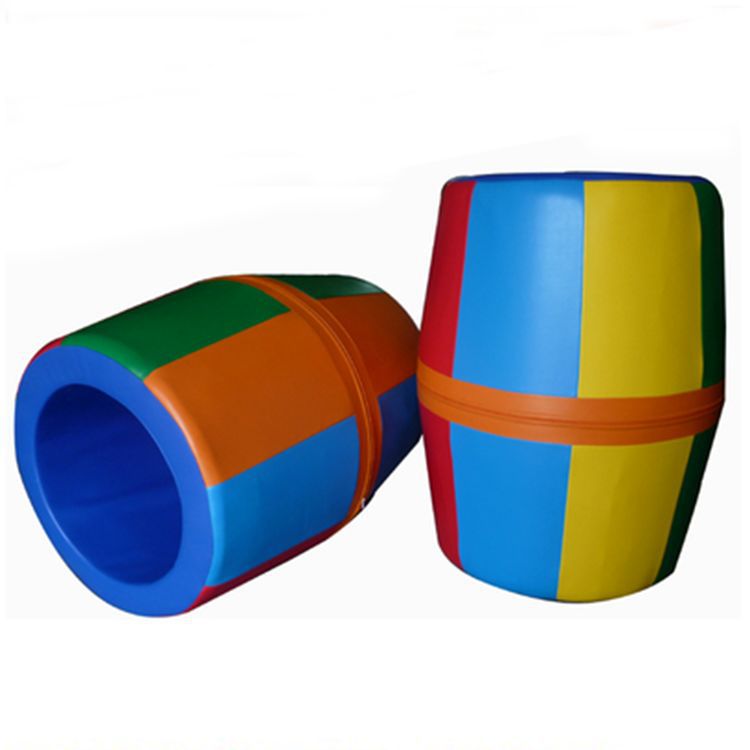 感统训练器材软体彩色滚筒早教幼儿园园儿童教具软包大滚圆筒钻洞