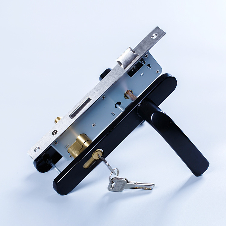 厂家直供铝合金门锁 断桥铝阳台门插芯平开铝合金门锁 规格齐全