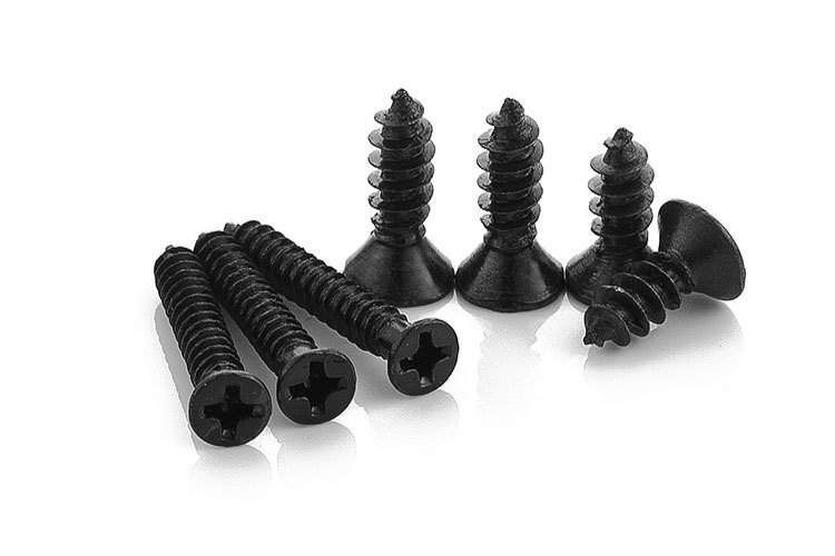 ka碳钢黑色十字槽沉头自攻螺丝螺钉发黑十字平头自攻螺丝m3*30/m4