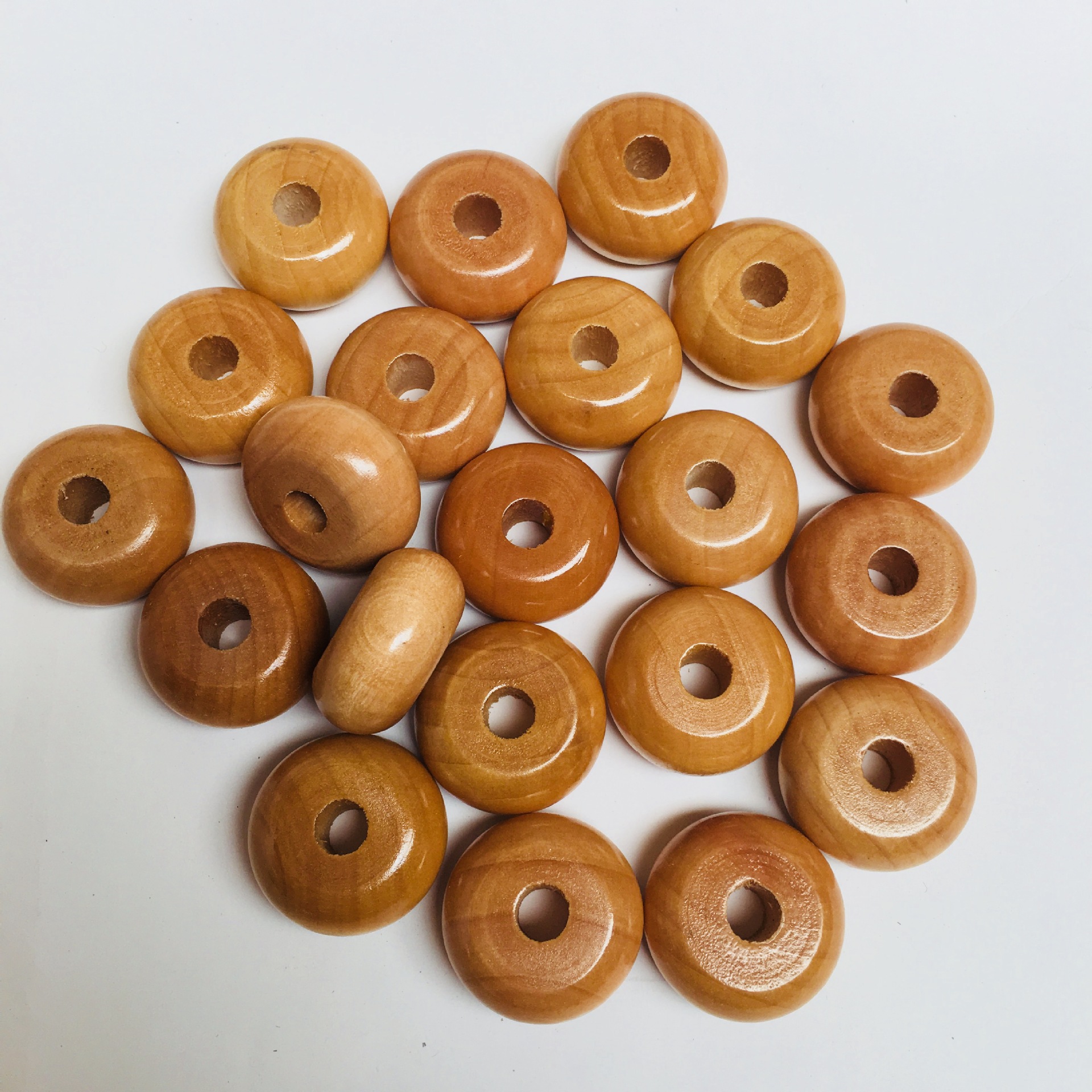 木质算盘珠子 实木算盘珠子原木色厂家直销木制品配件可定做批发