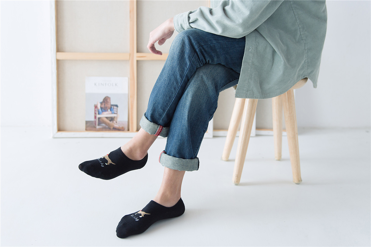 男士隐形船袜豆豆鞋硅胶防滑防掉跟全棉吸汗袜子小狗隐形袜男