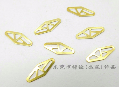 长菱形铜片镂空花片diy饰品冲压片hp580