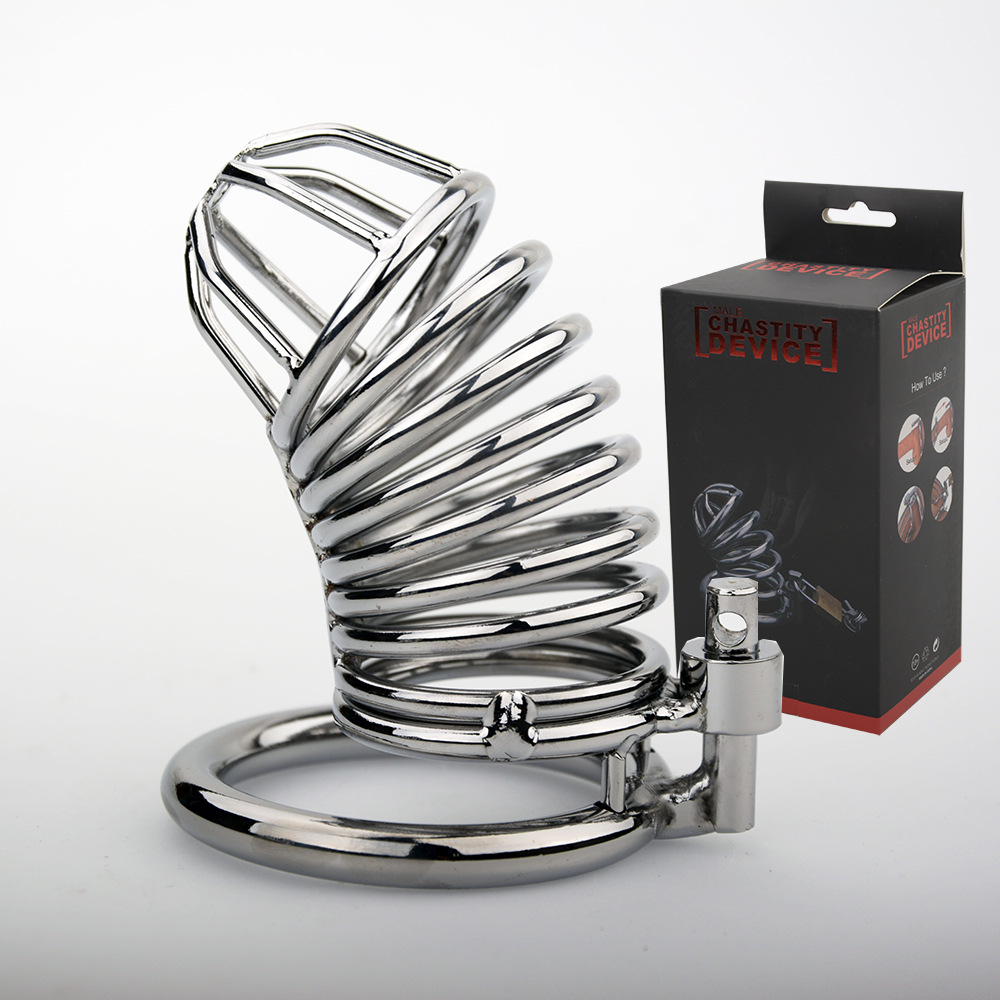 金属贞操锁男用情趣鸟笼节操锁金属金属cb3000