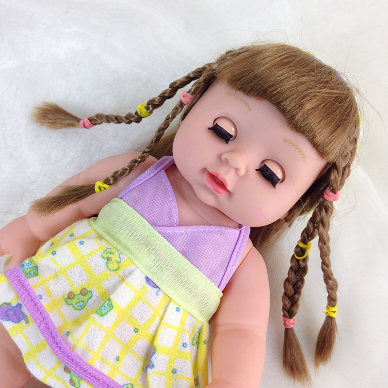跨境专供 30厘米仿真婴儿娃娃重生全软胶公仔宝宝眨眼发声 洋娃娃
