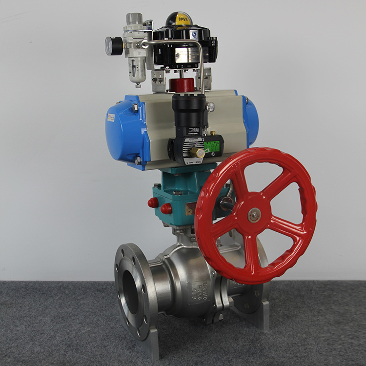 气动带手动球阀-气动阀门-三片式球阀铸钢-不锈钢球阀手动低压-爱慕生