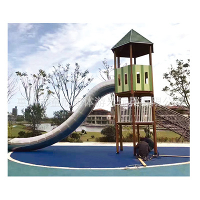 儿童游乐设施不锈钢滑梯,广州儿童公园小区大型户外游乐设备