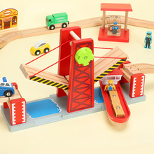 升降大吊桥兼容木质托马斯火车轨道玩具