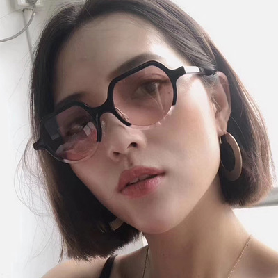 2018新款韩版时尚太阳镜 个性自拍潮流墨镜 跨境铰链太阳眼镜批发