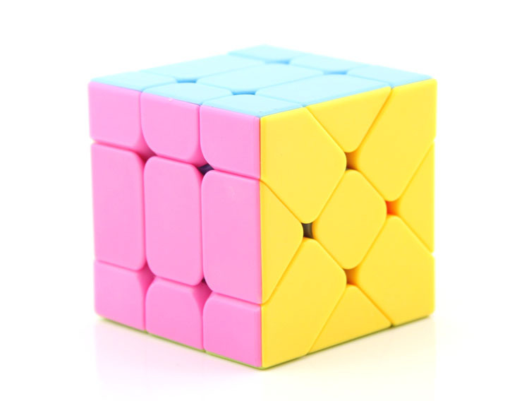 泛新三阶移棱魔方粉色 异形顺滑魔方趣味免贴益智儿童玩具批发