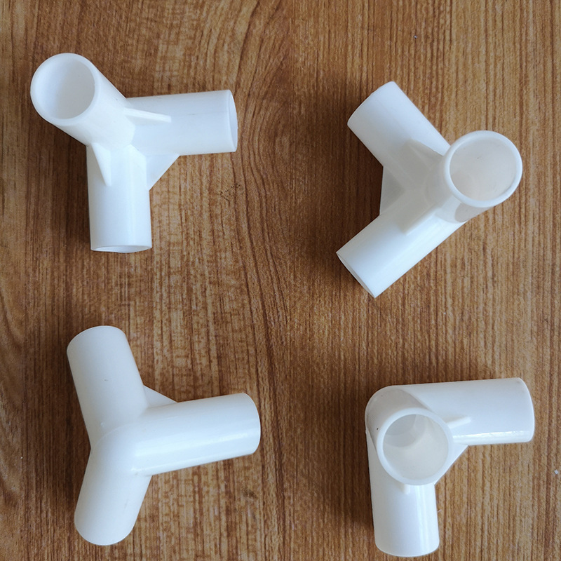 厂家供应塑料直角三通接头 16mm三通接头 90度塑料帐篷配件