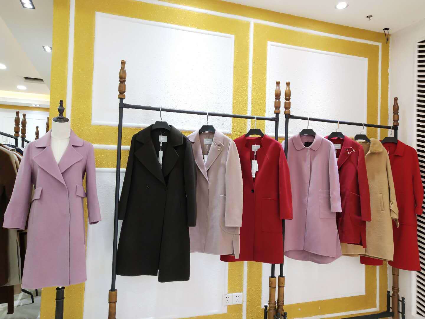 北京知名一线品牌慧之芳双面呢大衣高端大气上档次专柜正品