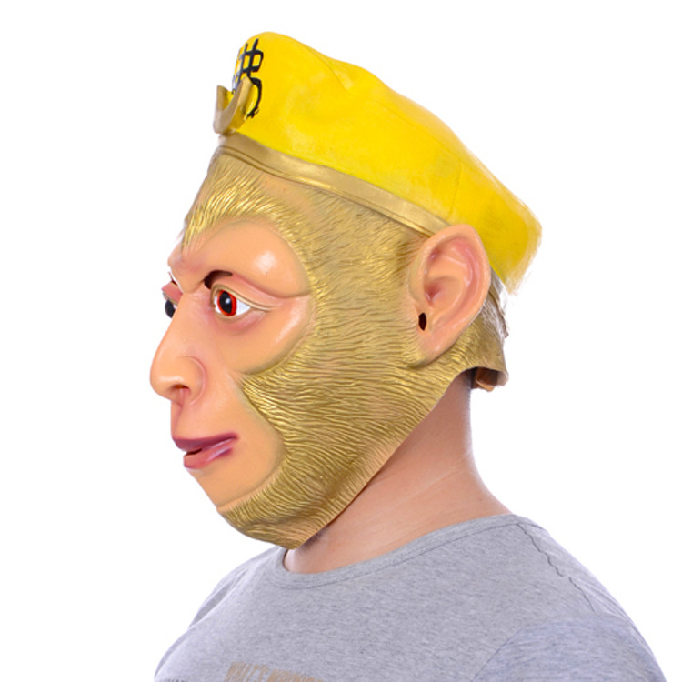 万圣节cosplay化妆舞会面具长发鬼脸表演用品西游记沙和尚面具