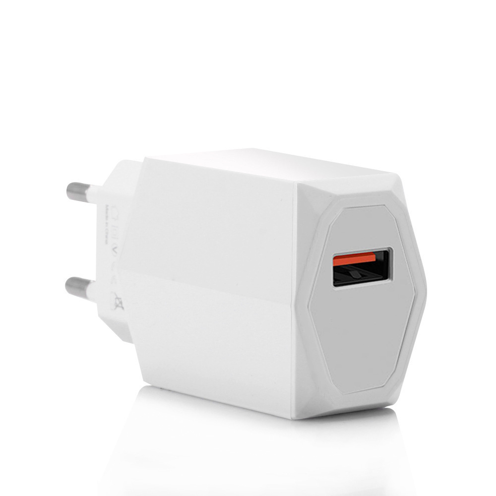 闪电充qc3 0快充充电器 双usb qc3.0快速旅行直充 欧规美规充电器