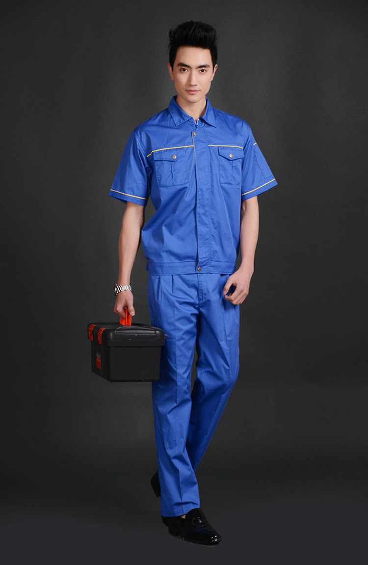 定做夏装工作服工厂车间厂服汽修建筑工人劳保服物业维修工程服
