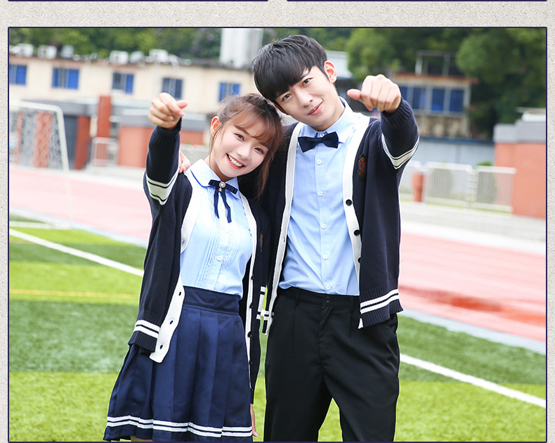 秋季新款初高中学生男女校服英伦风班服毕业服情侣套装