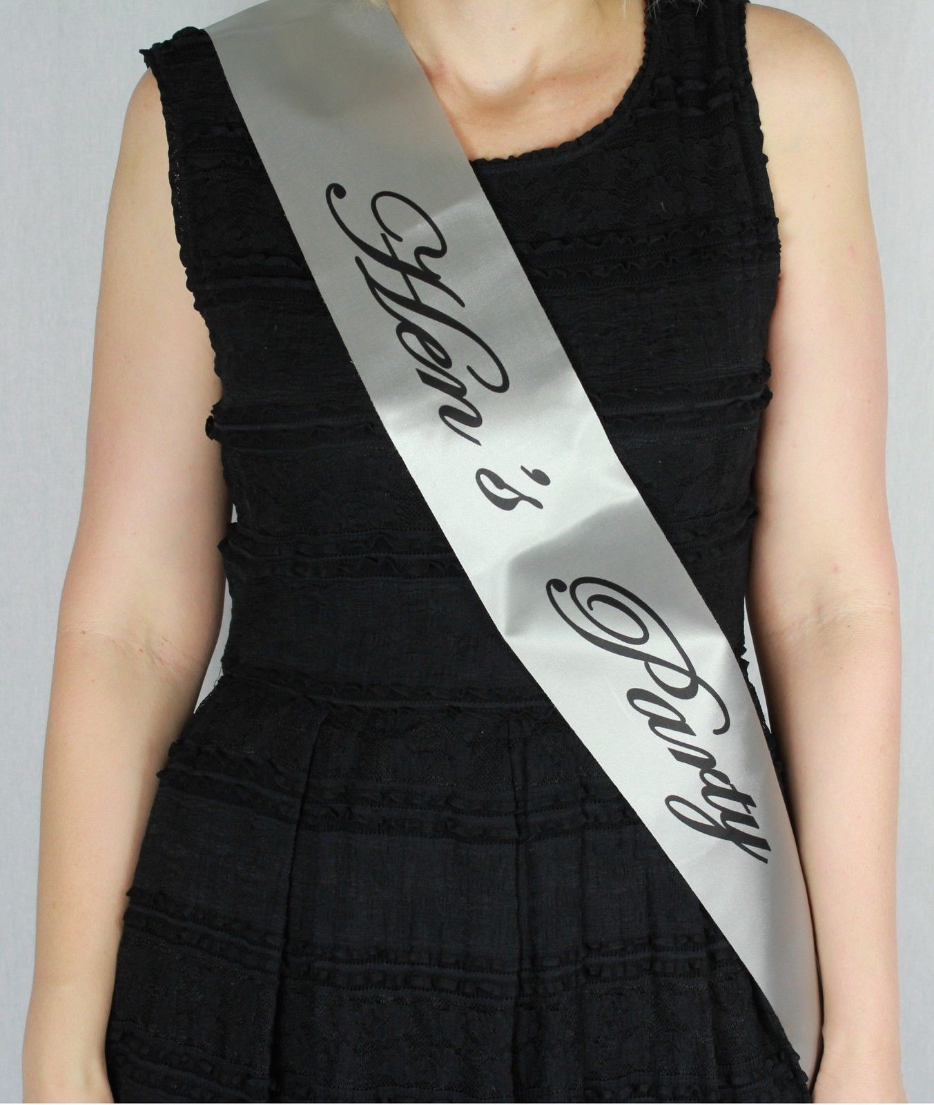 澳洲女子婚前派对礼仪带新娘伴娘肩带单层银色bridesmaid sash