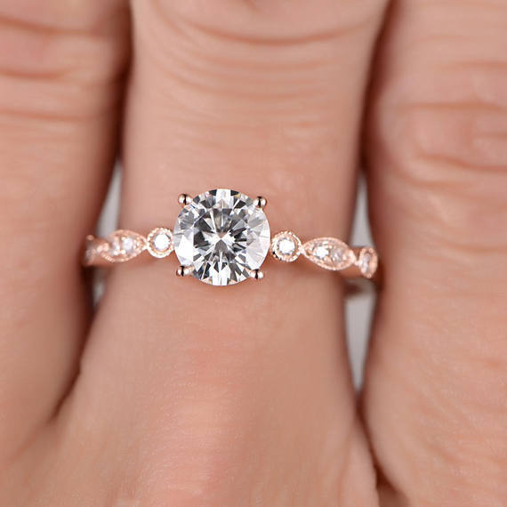 lkn wish欧美热卖新款锆石戒指 跨境电商镀18k玫瑰金手饰品批发