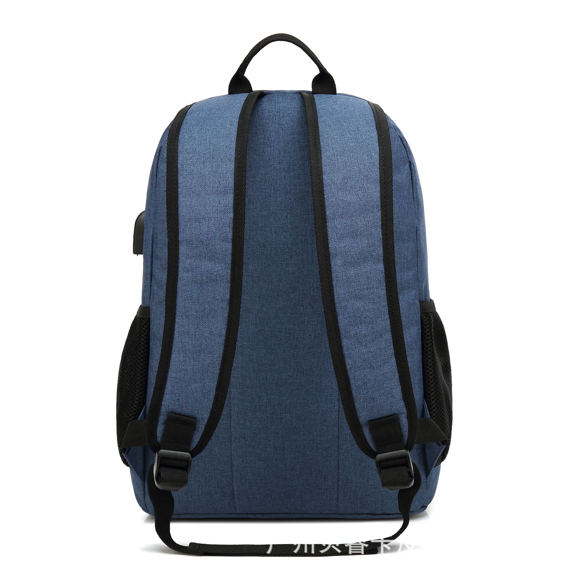 新款韩版学生休闲书包 大容量电脑双肩包 usb充电 轻便商务背包