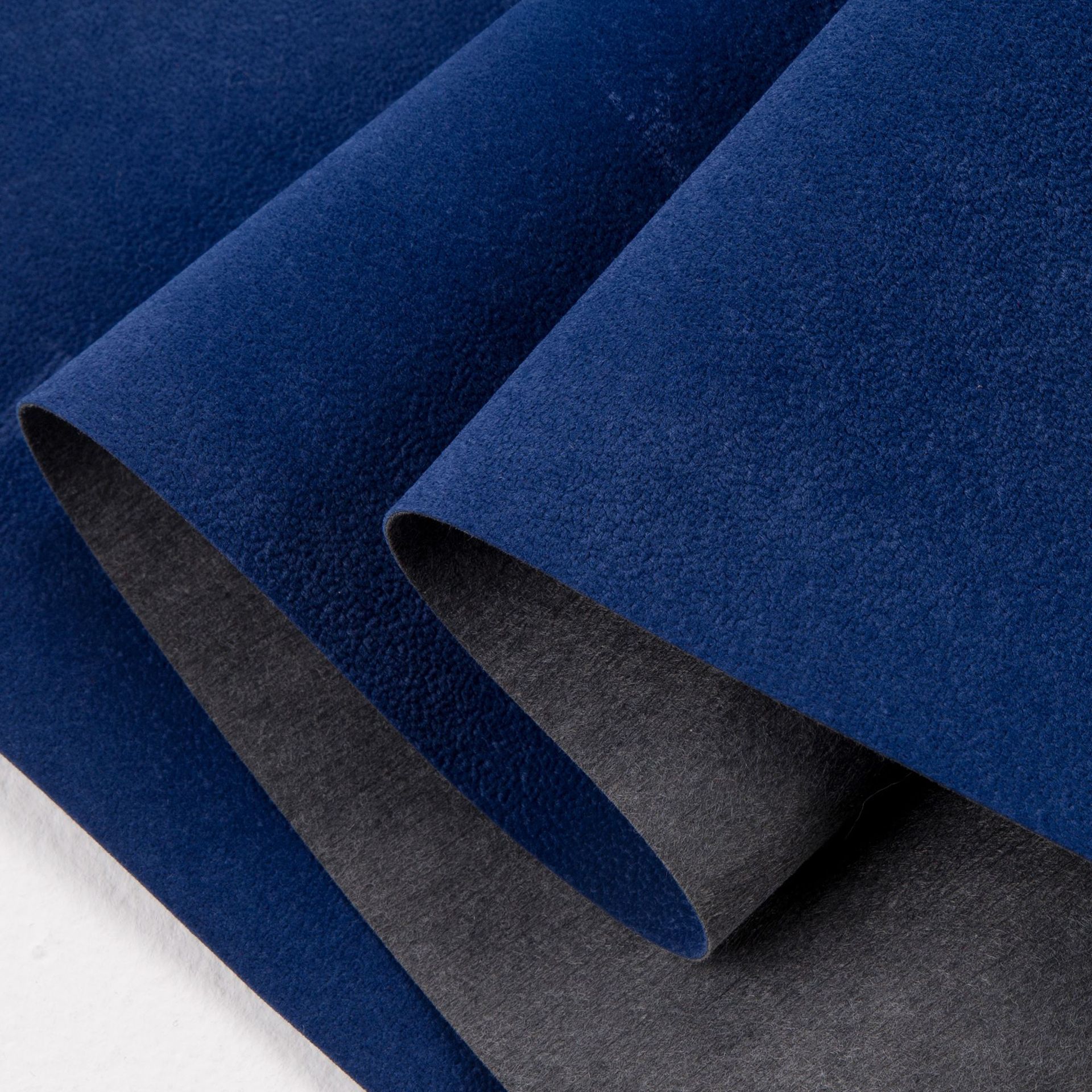 蓝色水刺布珠粒绒 首饰盒布料 抗氧化布料 环保植绒 再生植绒-阿里巴