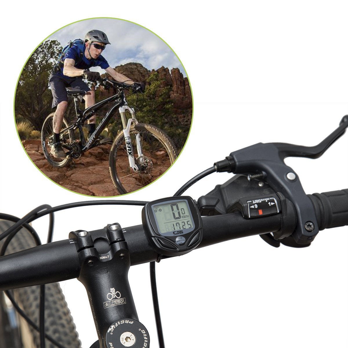 顺东无线自行车548c码表 骑行山地车里程表 速度表计速器