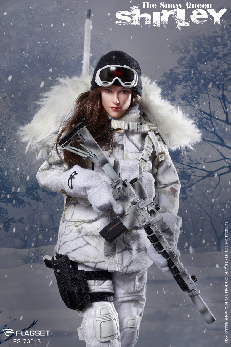 1/6女兵人 flagset fs-73013 1/6 雪地女枪手套装 - 冰雪女王