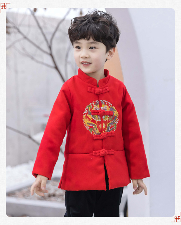 唐装儿童拜年服宝宝女汉服女童男童过年衣服中国风童装姐弟装冬季