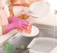 SHOWA清洁家务手套  松软 丝滑 滑溜 耐油防滑护肤护手家用手套