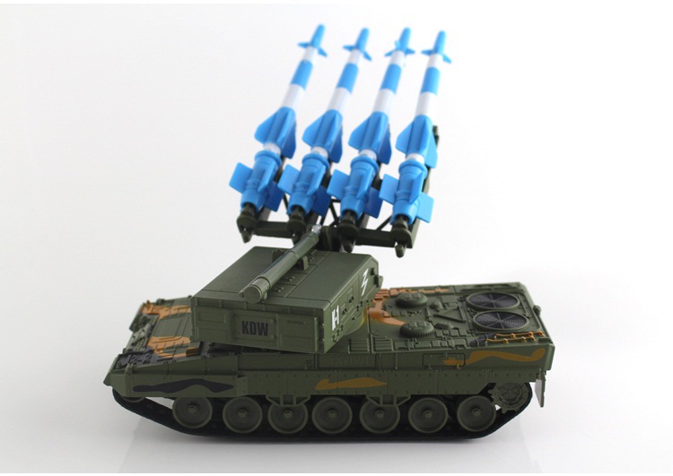 新品凯迪威1:40防空导弹坦克模型仿真合金军事模型玩具现货批发