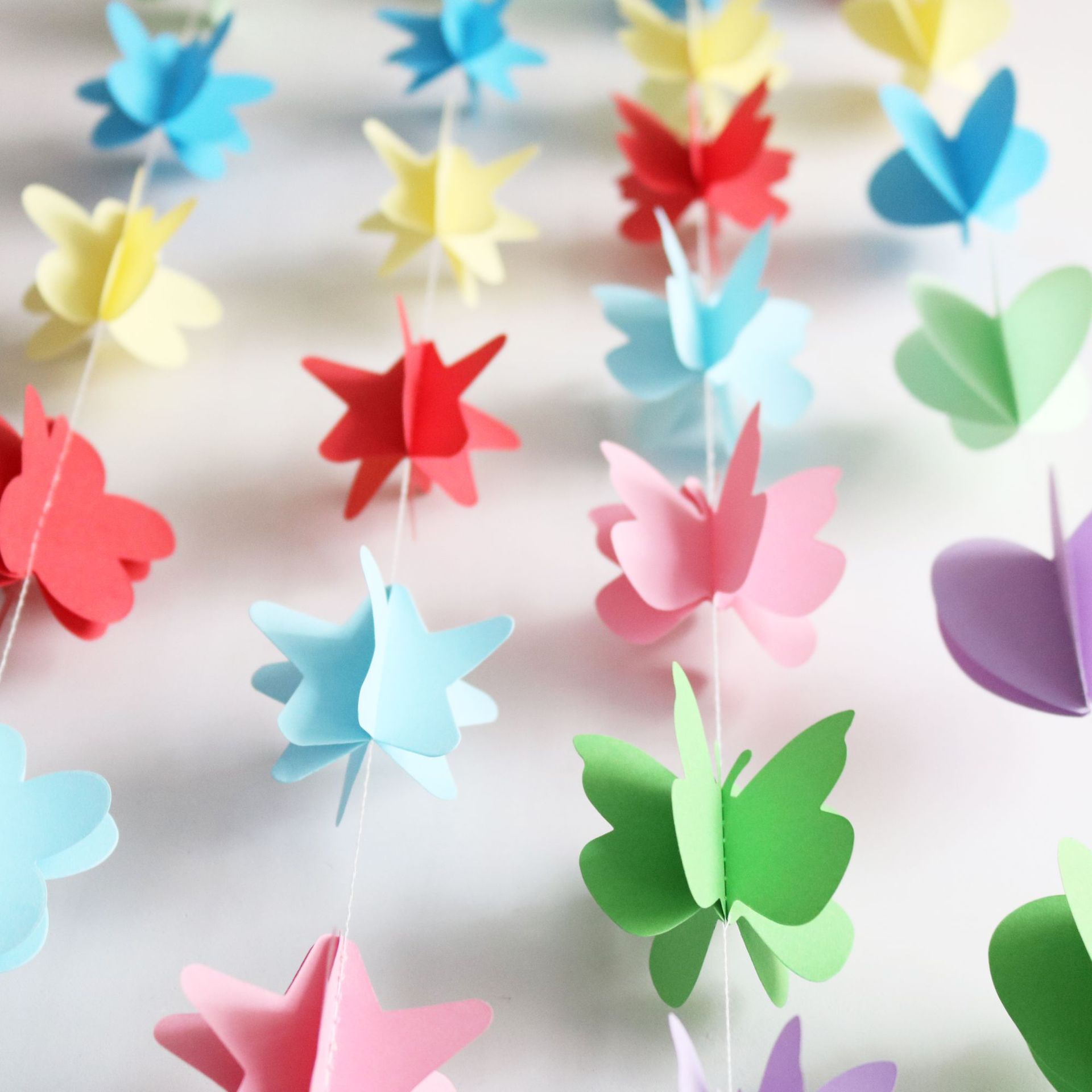 立体婚庆纸立体拉花卡纸片串儿童派对用品拉花节庆装饰diy3d拉花