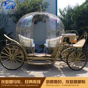 灰姑娘欧洲英国出口可拆卸透明玻璃餐桌南瓜马车 欧式马车可拆卸
