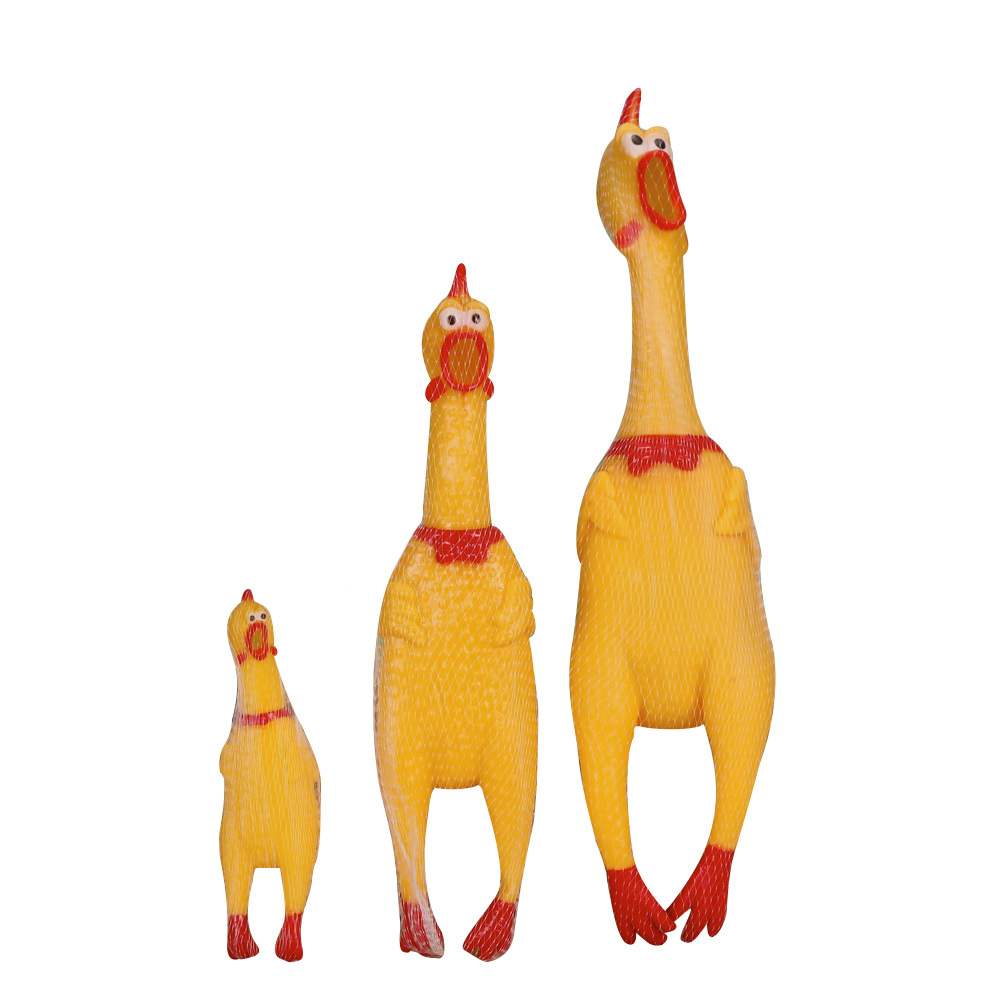 Large, Medium and Small Size Screaming Chicken Manufacturers Wholesale Pet Toys Vent Strange Chicken Creative Whole Person Trick Screaming Chicken