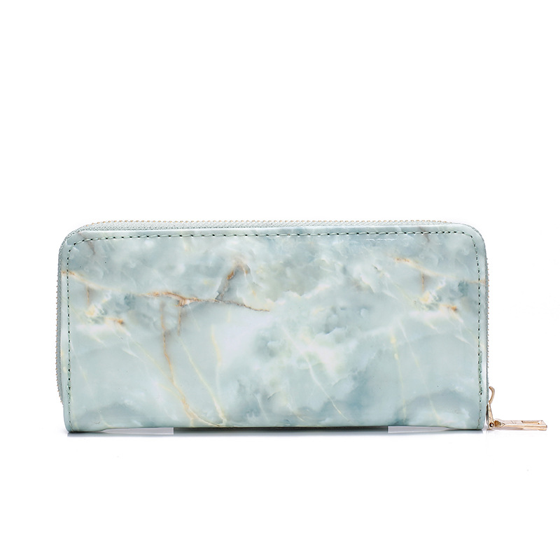 Blue Cool 2020 New Trendy Korean Style Painted Marbling Wallet Men's and Women's Clutches Fashion Coin Purse