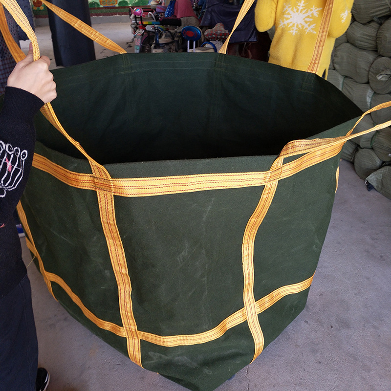 大容量工地施工帆布吊装袋加厚帆布圆形方形吨袋加工定制