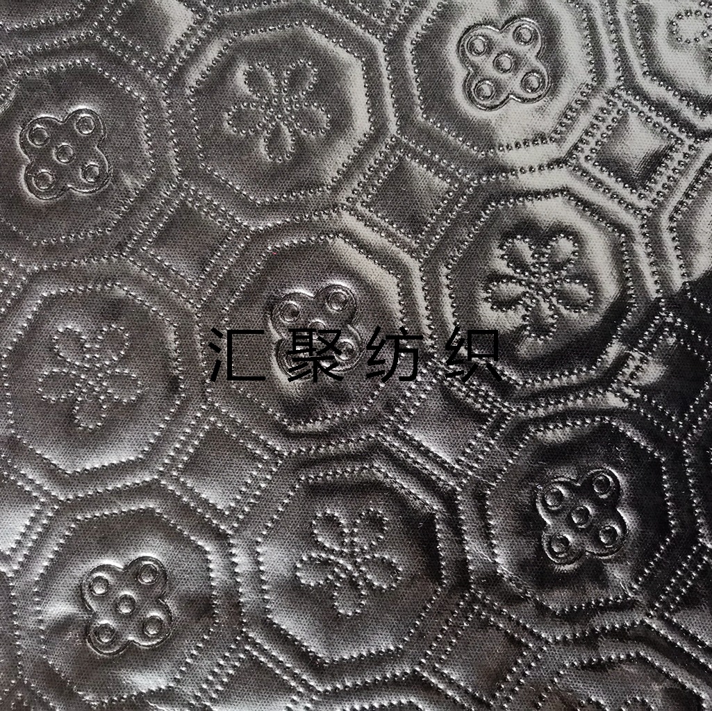 超声波压花 服装革面料 喷胶棉 无线绗缝压花面料 几何花型