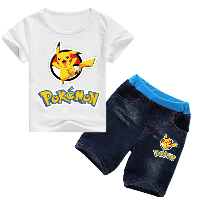 皮卡丘 夏装儿童套装儿童短袖套装 儿童夏套装p005