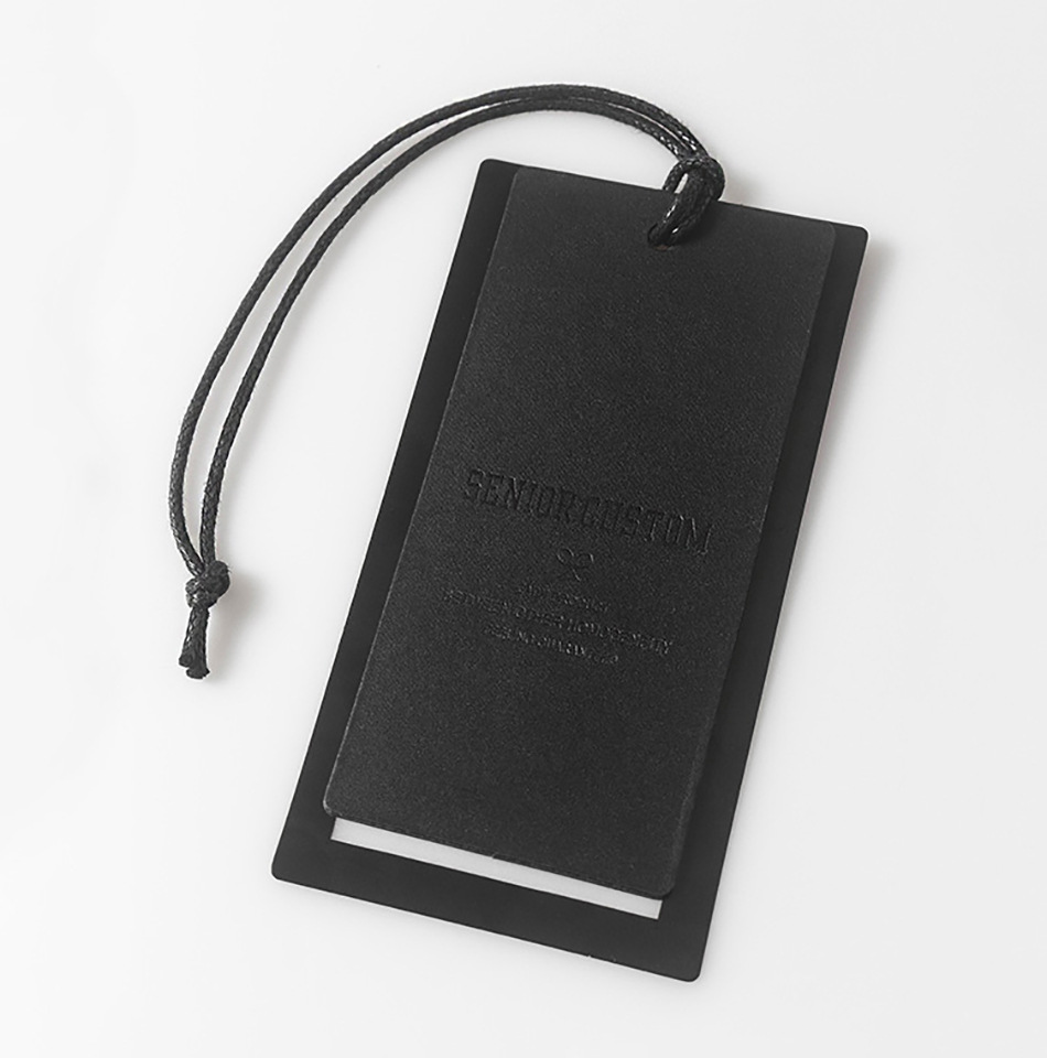 高档服装吊牌定做 衣服标签订做商标logo烫金塑料男装吊卡订制