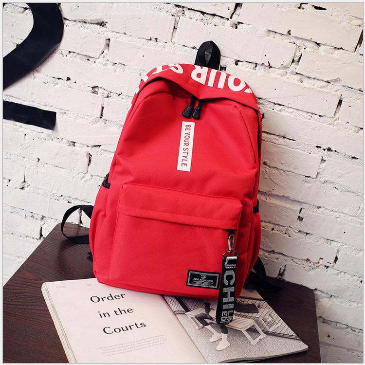 Korean Style Campus Student Schoolbag Junior High School Student Canvas Backpack Fashion Trendy Travel Backpack